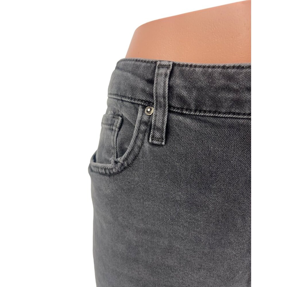 NWOT Free People Gray Embroidered High-Rise Straight Leg Girlfriend Jeans | Boho - Picture 5 of 15